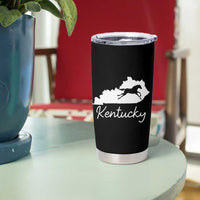 Kentucky State Map with Racing Horse Tumbler Cup Bluegrass State Pride Equestrian