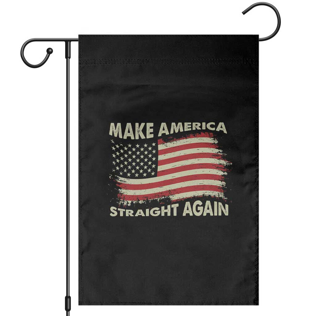Funny MASA Make America Straight Again Garden Flag 4th of July American Flag US Map