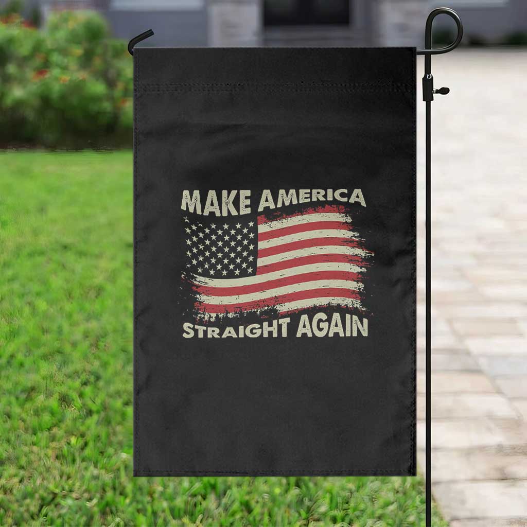 Funny MASA Make America Straight Again Garden Flag 4th of July American Flag US Map