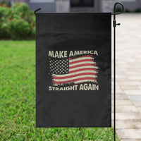 Funny MASA Make America Straight Again Garden Flag 4th of July American Flag US Map