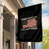 Funny MASA Make America Straight Again Garden Flag 4th of July American Flag US Map