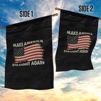 Funny MASA Make America Straight Again Garden Flag 4th of July American Flag US Map