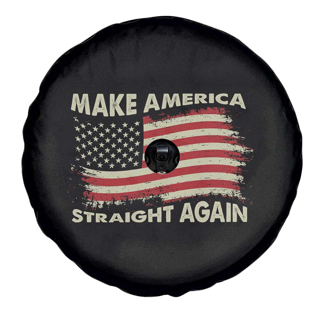 Funny MASA Make America Straight Again Spare Tire Cover 4th of July American Flag US Map