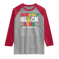 Funny Black King Nutrition Facts Raglan Shirt African American