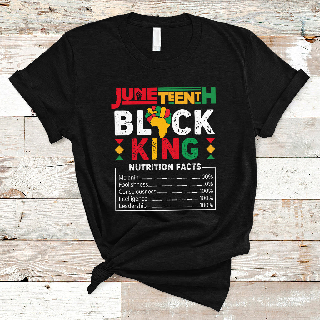 Juneteenth T Shirt Juneteenth Black Kind Funny Nutrition Facts - Wonder Print Shop