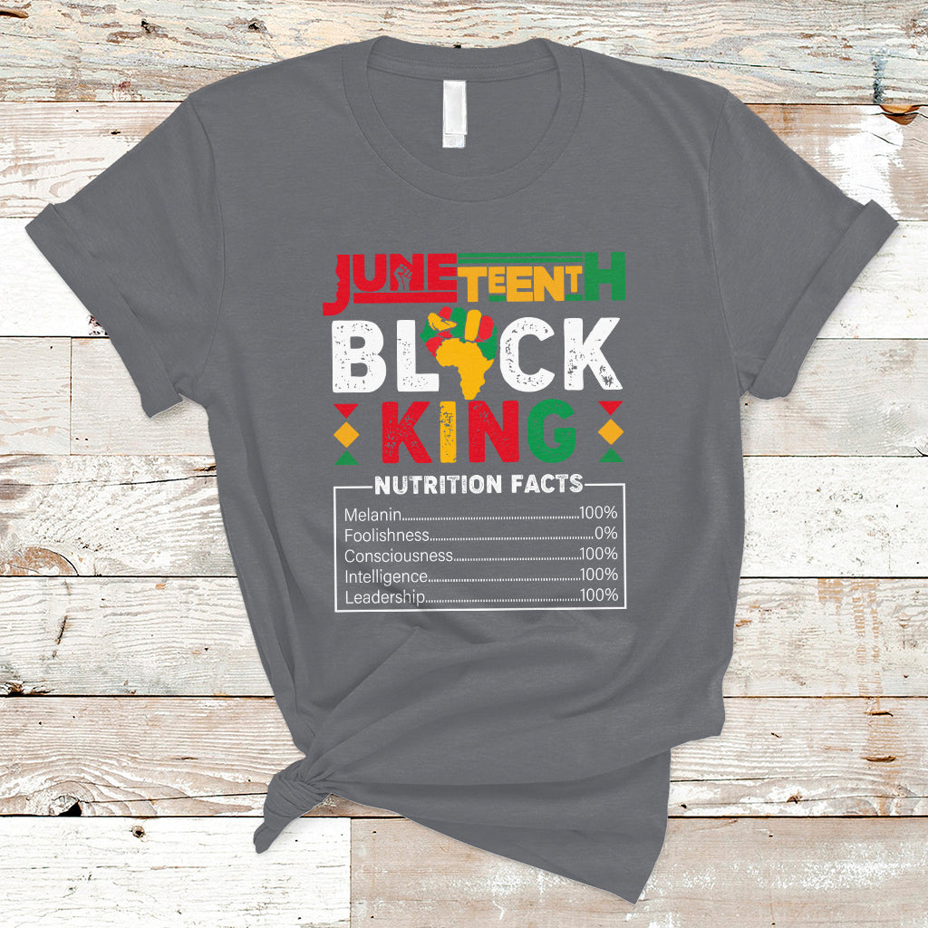 Juneteenth T Shirt Juneteenth Black Kind Funny Nutrition Facts - Wonder Print Shop