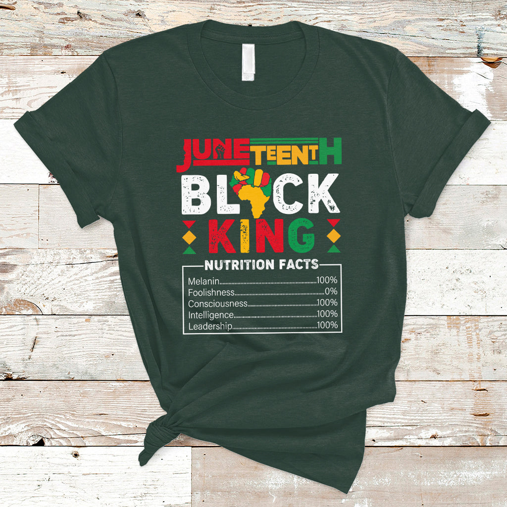 Juneteenth T Shirt Juneteenth Black Kind Funny Nutrition Facts - Wonder Print Shop