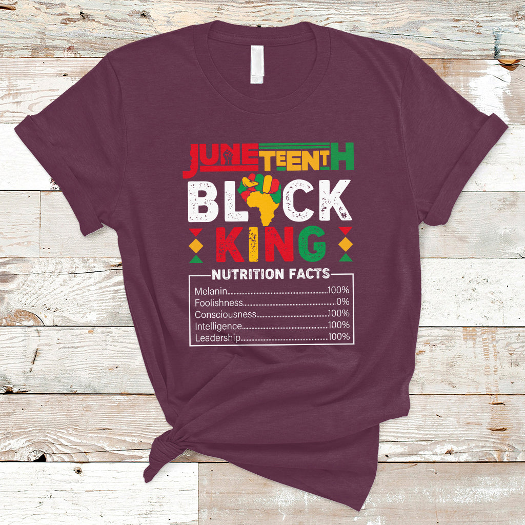 Juneteenth T Shirt Juneteenth Black Kind Funny Nutrition Facts - Wonder Print Shop