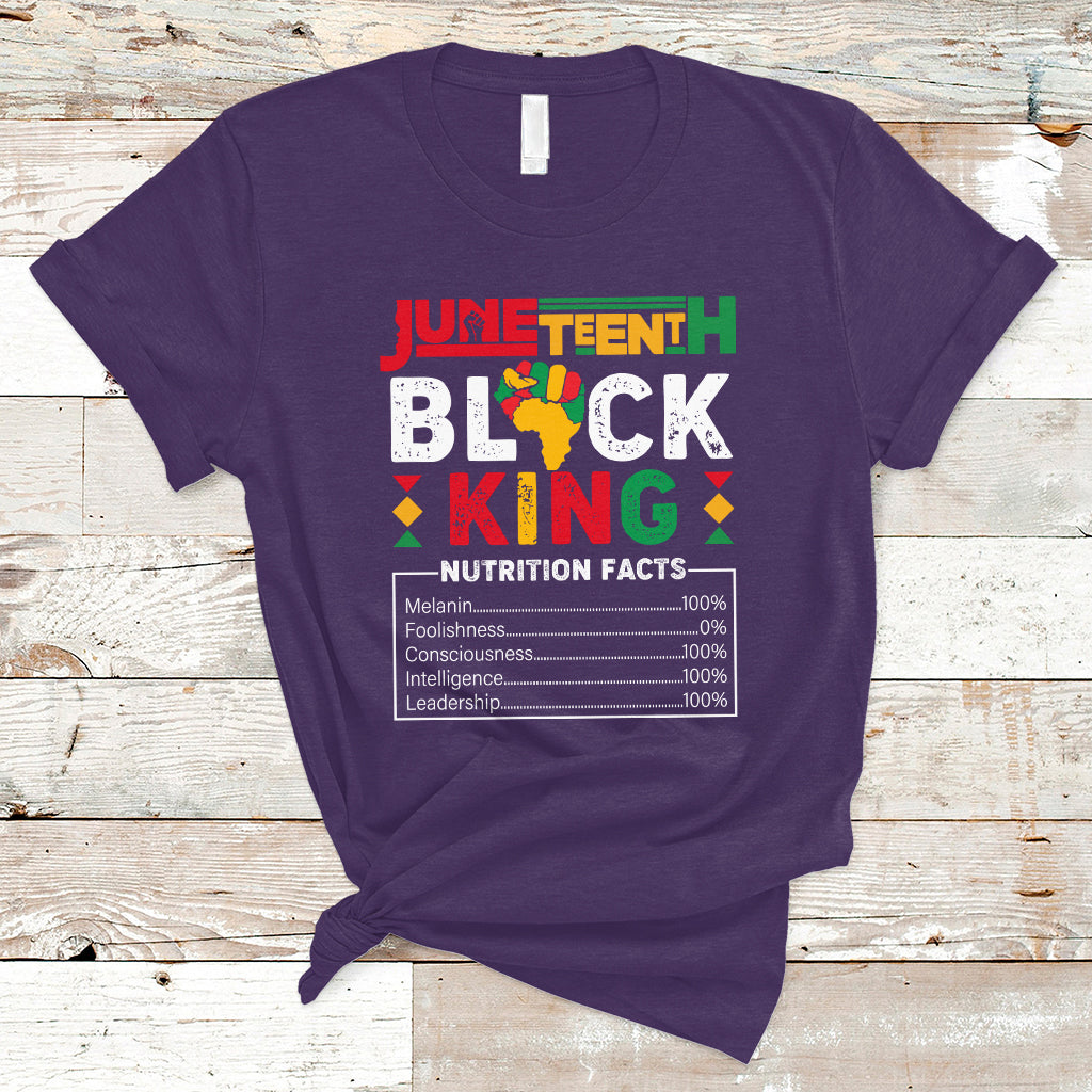 Juneteenth T Shirt Juneteenth Black Kind Funny Nutrition Facts - Wonder Print Shop