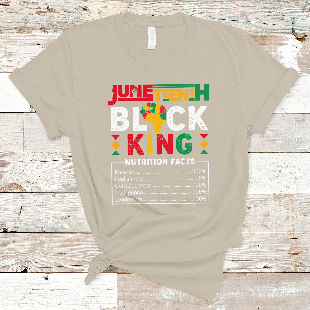 Juneteenth T Shirt Juneteenth Black Kind Funny Nutrition Facts - Wonder Print Shop