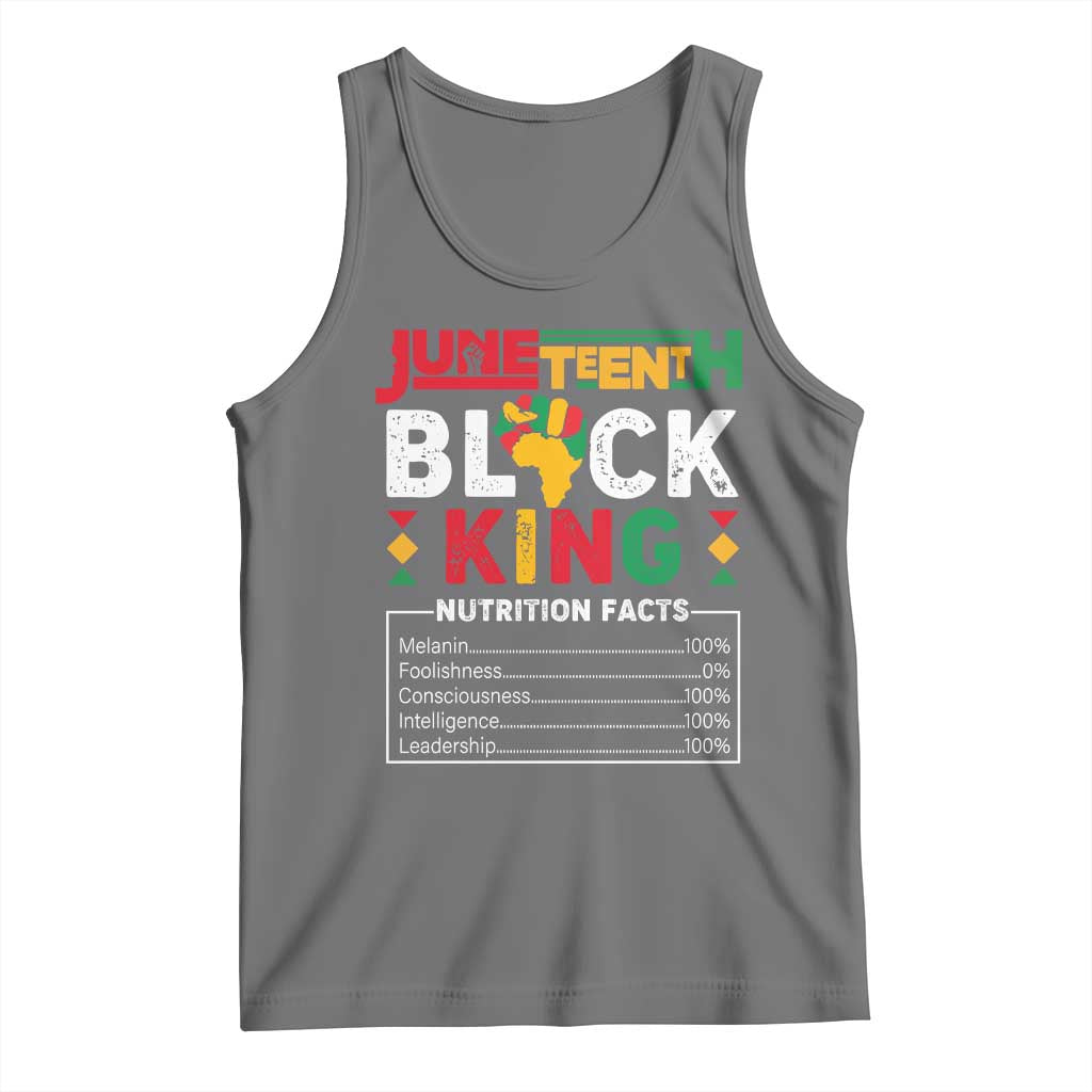 Funny Black King Nutrition Facts Tank Top African American