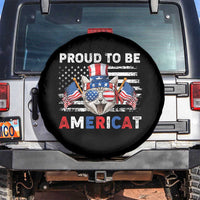 Patriotic American Cat Spare Tire Cover Proud To Be An Americat US Flag 4th Of July