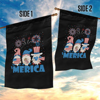 4th of July Gnome Garden Flag Merica Gnomes USA Flag Fireworks