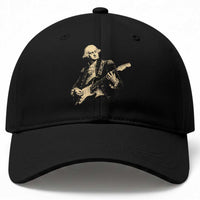 George Washington Rock Star Vintage Portrait Baseball Cap Funny Electric Guitar Player Founding Father Retro Aesthetic Patriotic Graphic