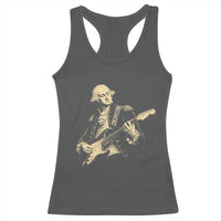 George Washington Rock Star Vintage Portrait Racerback Tank Top Funny Electric Guitar Player Founding Father Retro Aesthetic Patriotic Graphic