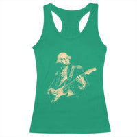 George Washington Rock Star Vintage Portrait Racerback Tank Top Funny Electric Guitar Player Founding Father Retro Aesthetic Patriotic Graphic