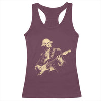 George Washington Rock Star Vintage Portrait Racerback Tank Top Funny Electric Guitar Player Founding Father Retro Aesthetic Patriotic Graphic