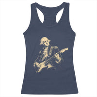 George Washington Rock Star Vintage Portrait Racerback Tank Top Funny Electric Guitar Player Founding Father Retro Aesthetic Patriotic Graphic