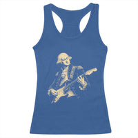 George Washington Rock Star Vintage Portrait Racerback Tank Top Funny Electric Guitar Player Founding Father Retro Aesthetic Patriotic Graphic