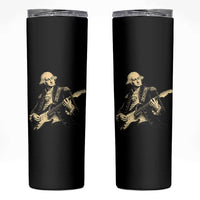 George Washington Rock Star Vintage Portrait Skinny Tumbler Funny Electric Guitar Player Founding Father Retro Aesthetic Patriotic Graphic