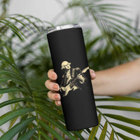 George Washington Rock Star Vintage Portrait Skinny Tumbler Funny Electric Guitar Player Founding Father Retro Aesthetic Patriotic Graphic