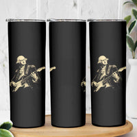 George Washington Rock Star Vintage Portrait Skinny Tumbler Funny Electric Guitar Player Founding Father Retro Aesthetic Patriotic Graphic