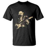 George Washington Rock Star Vintage Portrait T Shirt Funny Electric Guitar Player Founding Father Retro Aesthetic Patriotic Graphic