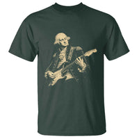 George Washington Rock Star Vintage Portrait T Shirt Funny Electric Guitar Player Founding Father Retro Aesthetic Patriotic Graphic