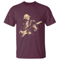 George Washington Rock Star Vintage Portrait T Shirt Funny Electric Guitar Player Founding Father Retro Aesthetic Patriotic Graphic