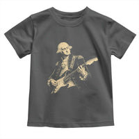 George Washington Rock Star Vintage Portrait Toddler T Shirt Funny Electric Guitar Player Founding Father Retro Aesthetic Patriotic Graphic