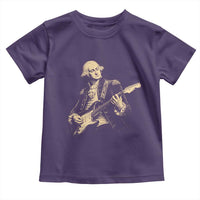 George Washington Rock Star Vintage Portrait Toddler T Shirt Funny Electric Guitar Player Founding Father Retro Aesthetic Patriotic Graphic