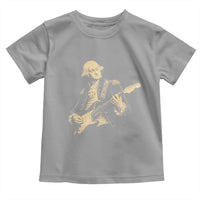 George Washington Rock Star Vintage Portrait Toddler T Shirt Funny Electric Guitar Player Founding Father Retro Aesthetic Patriotic Graphic