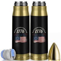 1776 Land of the Free Distressed Arch Graphic Bullet Tumbler Vintage Betsy Ross American Flag Stars Retro Patriotic