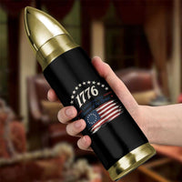 1776 Land of the Free Distressed Arch Graphic Bullet Tumbler Vintage Betsy Ross American Flag Stars Retro Patriotic