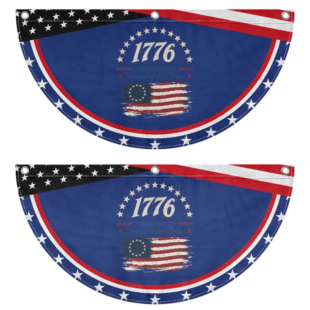 1776 Land of the Free Distressed Arch Graphic Patriotic Fan Flag Vintage Betsy Ross American Flag Stars Retro