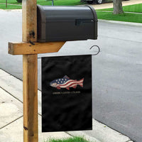 America 250th Anniversary Patriotic Fish Graphic Garden Flag American Flag Salmon Trout Fishing 1776 to 2026 Semiquincentennial