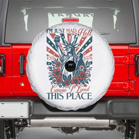 I'm Just Mad As Hell Cause I Love This Place Spare Tire Cover Vintage Statue of Liberty Patriotic Retro Flora