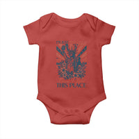 I'm Just Mad As Hell Cause I Love This Place Baby Onesie Vintage Statue of Liberty Patriotic Retro Flora