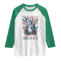 I'm Just Mad As Hell Cause I Love This Place Raglan Shirt Vintage Statue of Liberty Patriotic Retro Flora