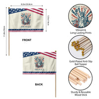 I'm Just Mad As Hell Cause I Love This Place Patriotic Handheld Flag Vintage Statue of Liberty Retro Flora