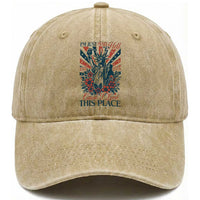 I'm Just Mad As Hell Cause I Love This Place Washed Cotton Baseball Cap Vintage Statue of Liberty Patriotic Retro Flora