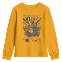 I'm Just Mad As Hell Cause I Love This Place Youth Sweatshirt Vintage Statue of Liberty Patriotic Retro Flora