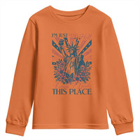 I'm Just Mad As Hell Cause I Love This Place Youth Sweatshirt Vintage Statue of Liberty Patriotic Retro Flora