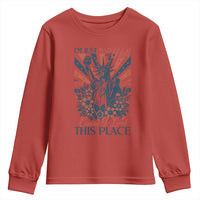 I'm Just Mad As Hell Cause I Love This Place Youth Sweatshirt Vintage Statue of Liberty Patriotic Retro Flora