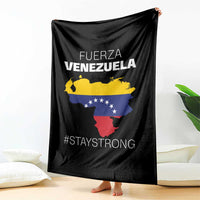 Fuerza Venezuela Strong Solidarity Throw Blanket Hope Support Venezuelan Patriotic Flag Map