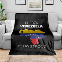 Fuerza Venezuela Strong Solidarity Throw Blanket Hope Support Venezuelan Patriotic Flag Map