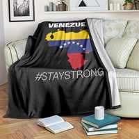 Fuerza Venezuela Strong Solidarity Throw Blanket Hope Support Venezuelan Patriotic Flag Map