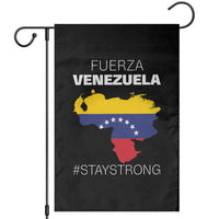 Fuerza Venezuela Strong Solidarity Garden Flag Hope Support Venezuelan Patriotic Flag Map