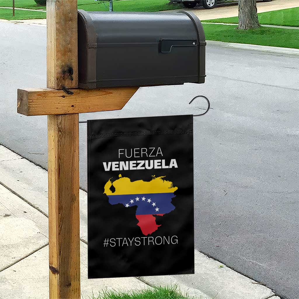 Fuerza Venezuela Strong Solidarity Garden Flag Hope Support Venezuelan Patriotic Flag Map