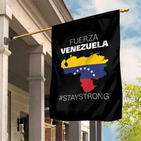 Fuerza Venezuela Strong Solidarity Garden Flag Hope Support Venezuelan Patriotic Flag Map